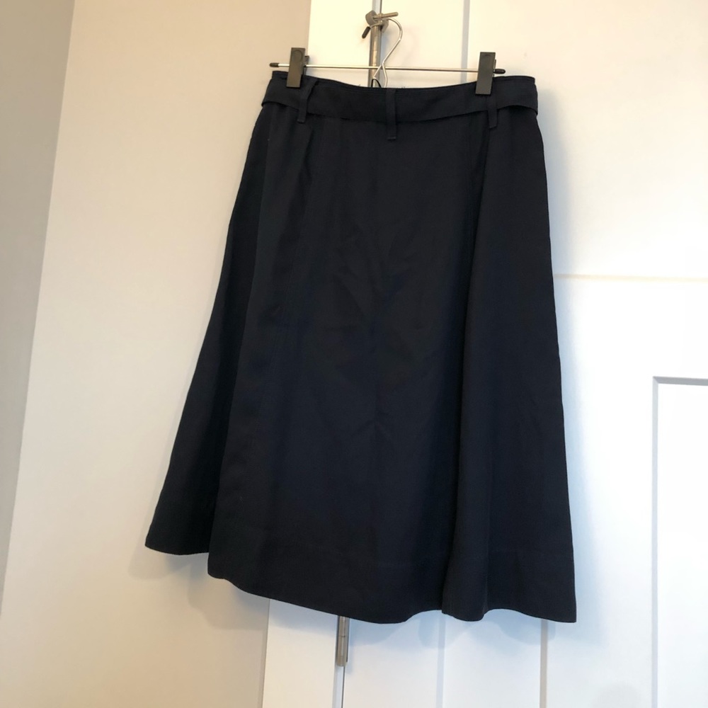 Talbots Poplin Button Front Full Midi Skirt Size 6 - image 7